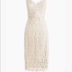 J Crew Guipure Lace Spaghetti Strap Dress.